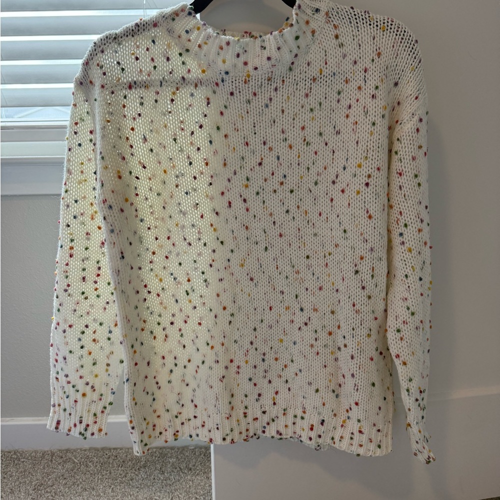 Colorful Speckled Knit Sweater